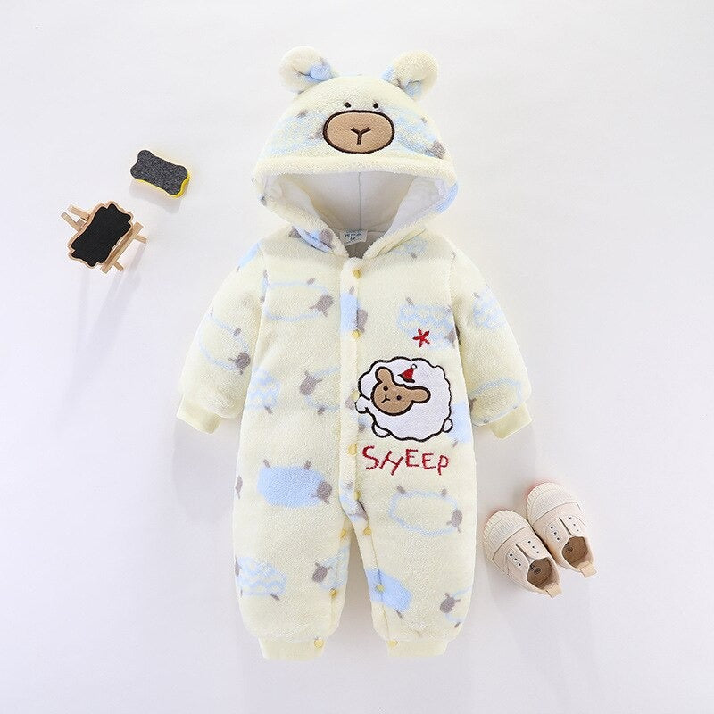 Cartoon Animal Unisex Full Sleeve Baby Romper-Children Cloth Shop