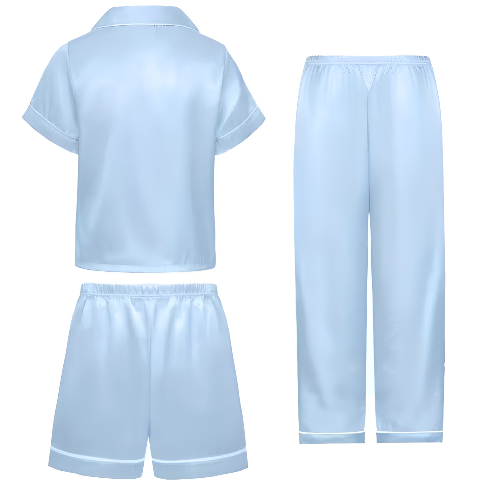 Autumn Satin Short Sleeve Pajama Set