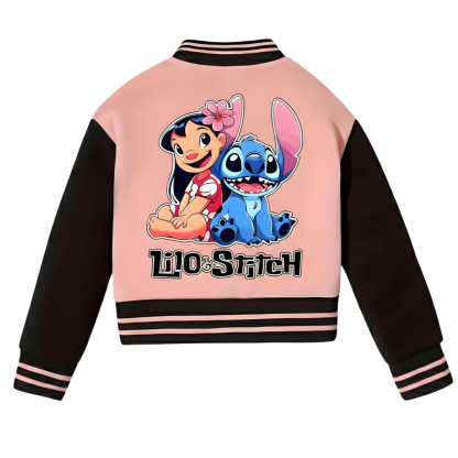 Casual Design Baseball Jacket For Girls