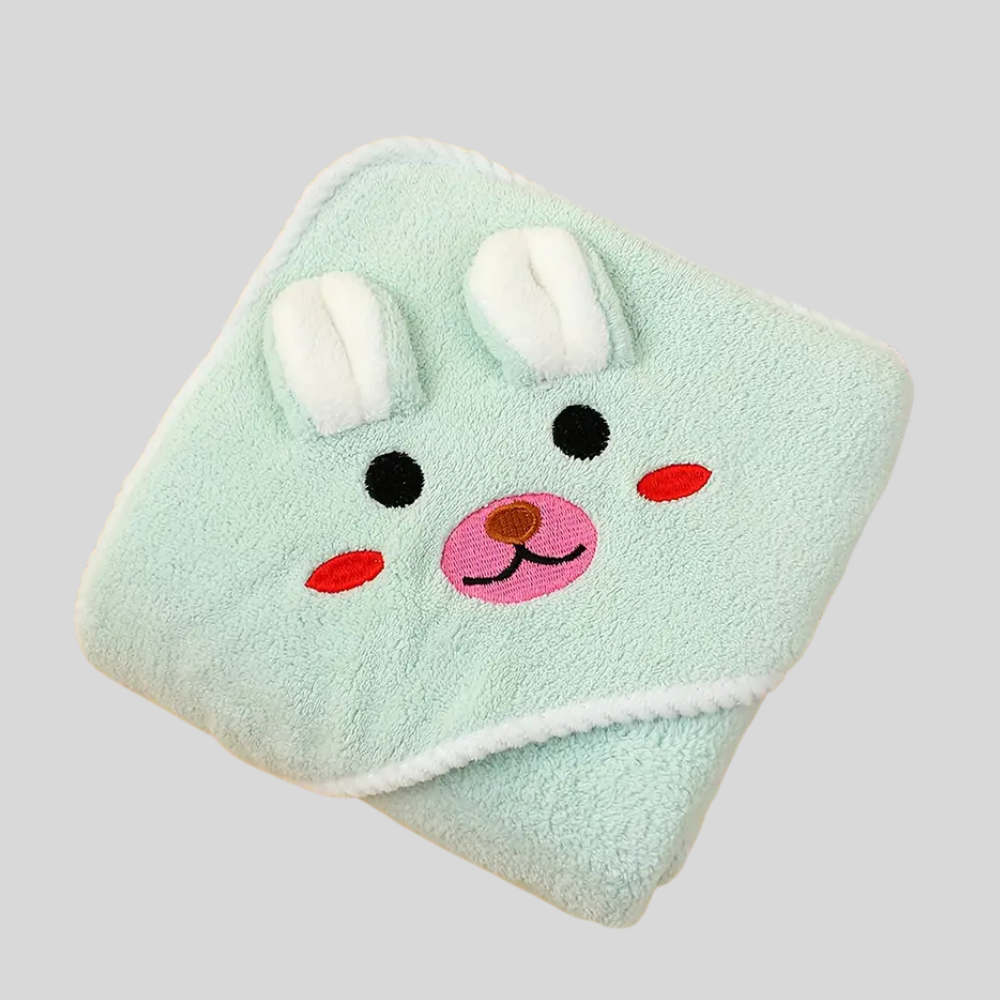 Animal Pattern Hooded Baby Bathrobe