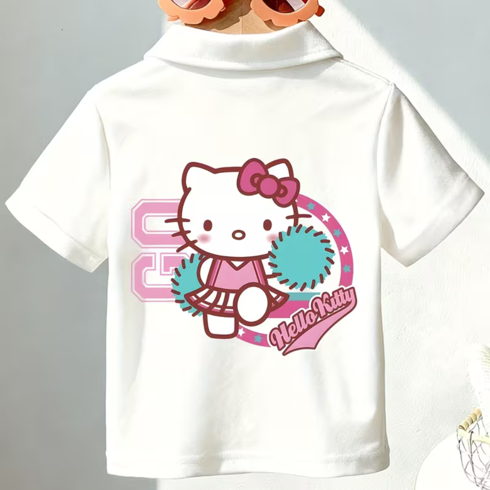 Authorized Sanrio Hello Kitty Girls' Casual Sports Polo Shirt