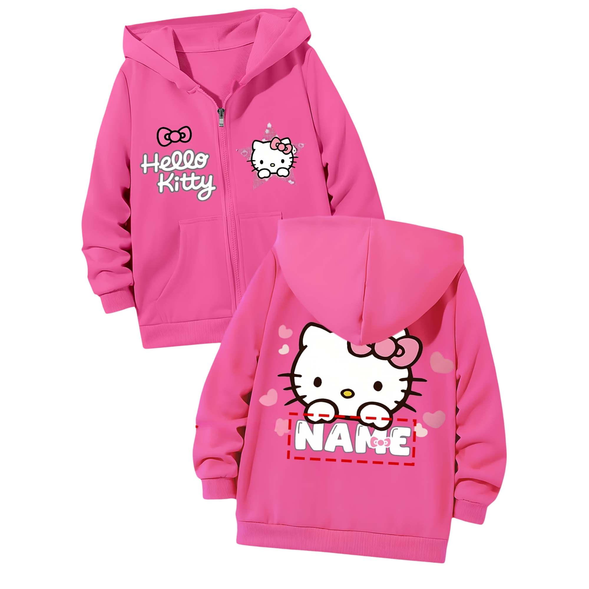 Stylish And Comfortable Hello Kitty Themed Hoodie For Girls