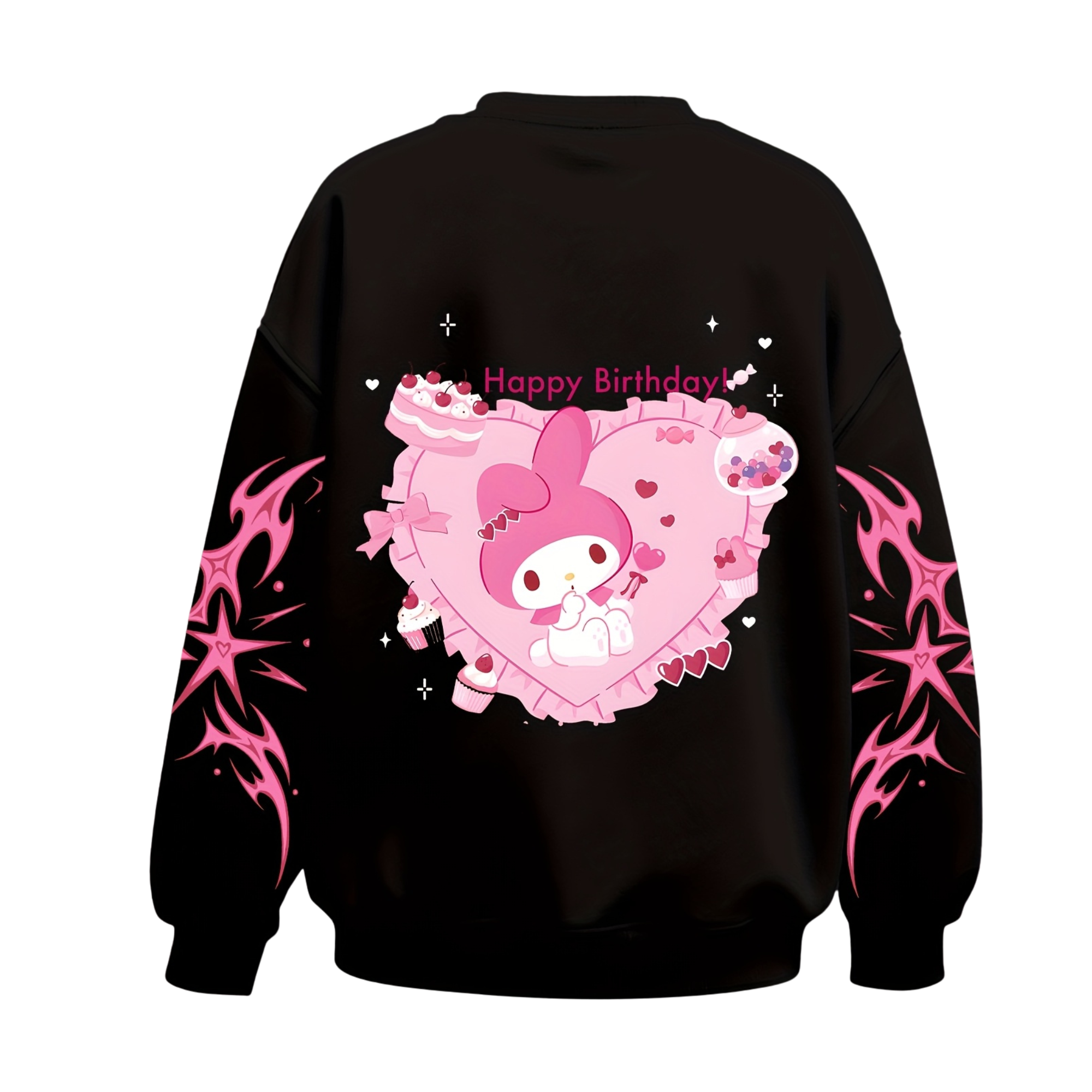 Melody Cartoon Graphic Print Sweatshirt For Girls Winter Wear