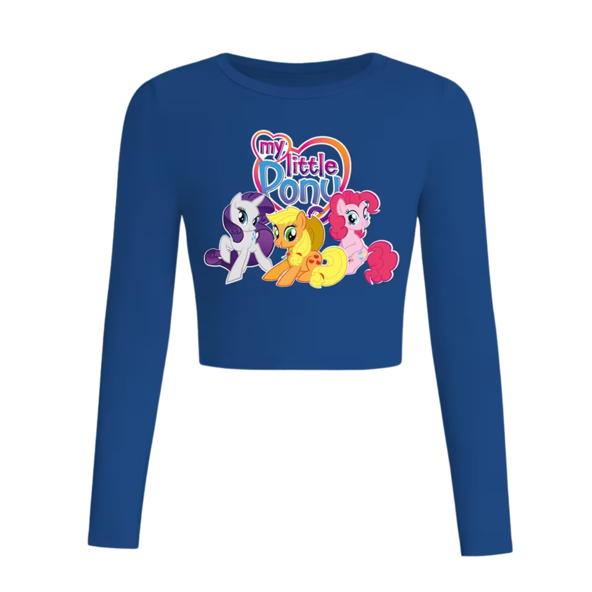 Pinkie Pie Cartoon Graphic Print Long Sleeve T Shirt For Girls