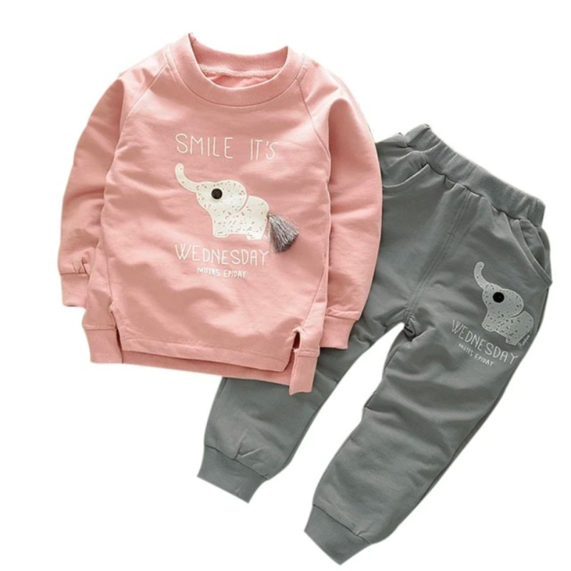 The Pastel Elephant Children's Suit-Children Cloth Shop