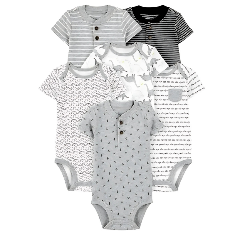 Boys And Toddler 6 Pack Sleeveless Bodysuit Set