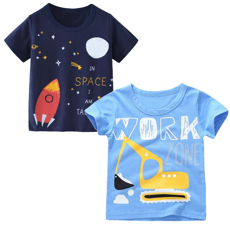 Short Sleeve Printed T-Shirt Sets For Kids-Children Cloth Shop