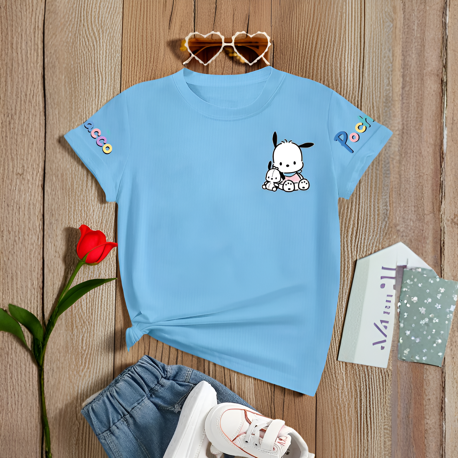 Pochacco Printed Short Sleeve T Shirt