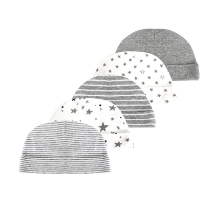 5Pcs Of Newborn Baby Pure Cotton Hats-Children Cloth Shop