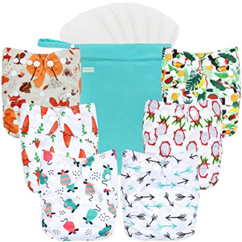 Printed Reusable Cloth Diapers-Children Cloth Shop