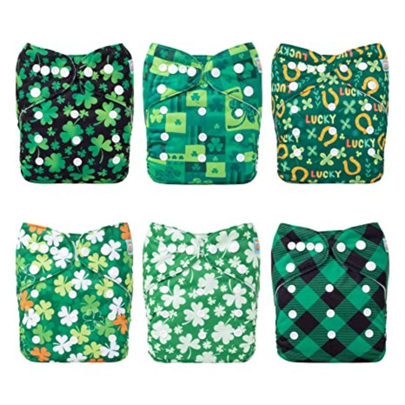 Shamrock Print Cloth Diapers-Children Cloth Shop