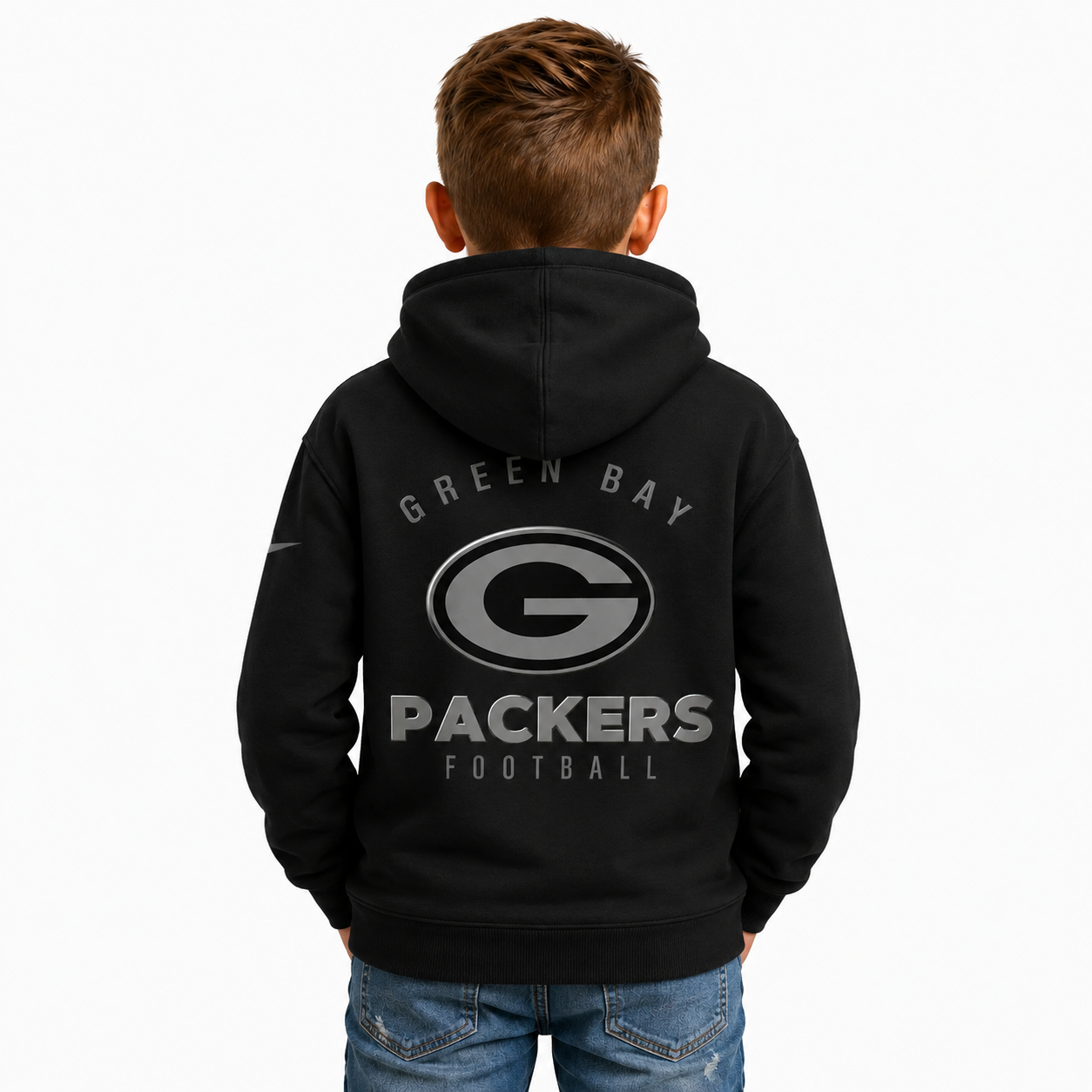 Green Bay Packers Football Inspired Hoodie For Kids