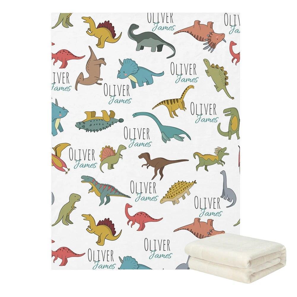 Personalized Dinosaur Crib Bedding-Children Cloth Shop