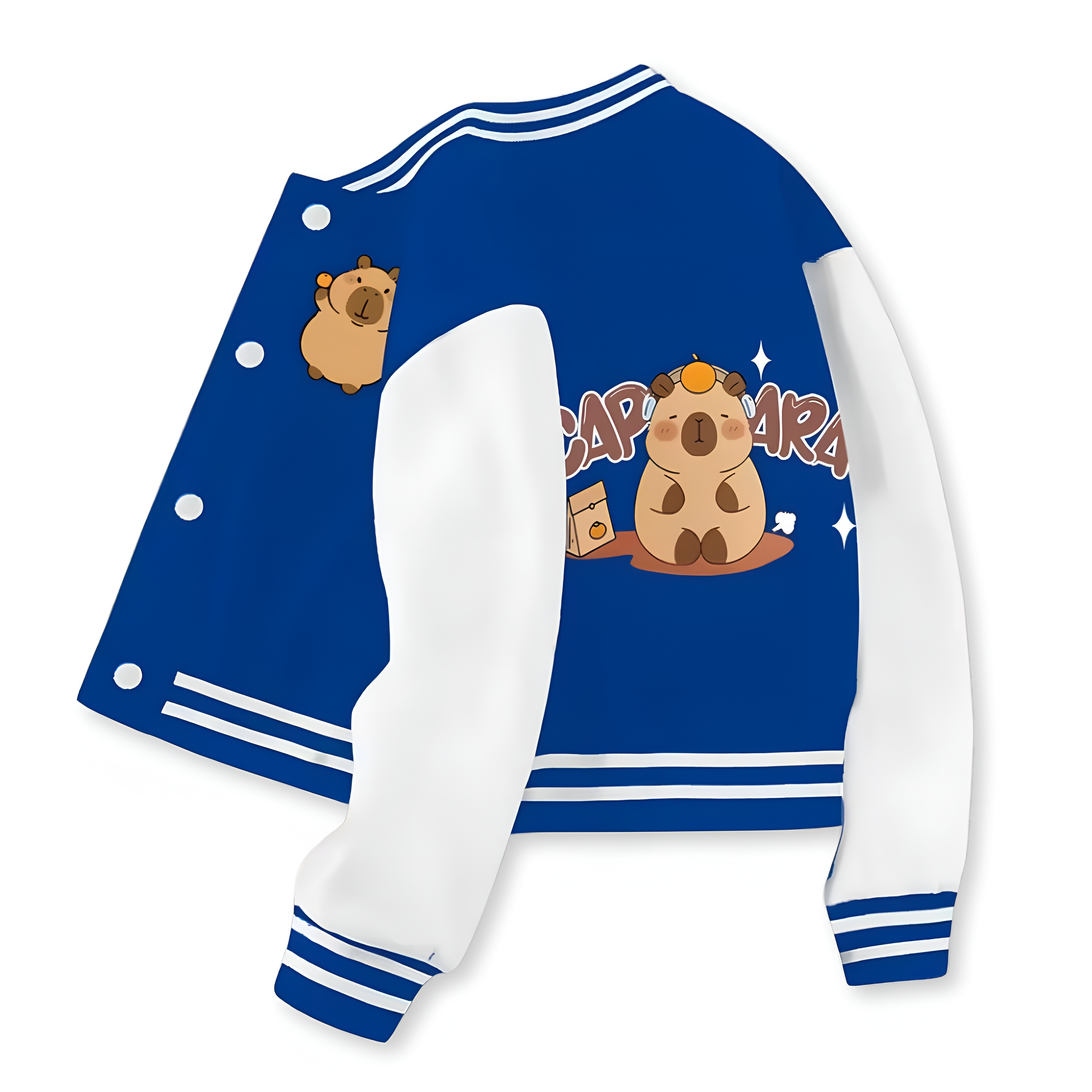 Capybara Themed Casual Winter Style Jacket For Girls 