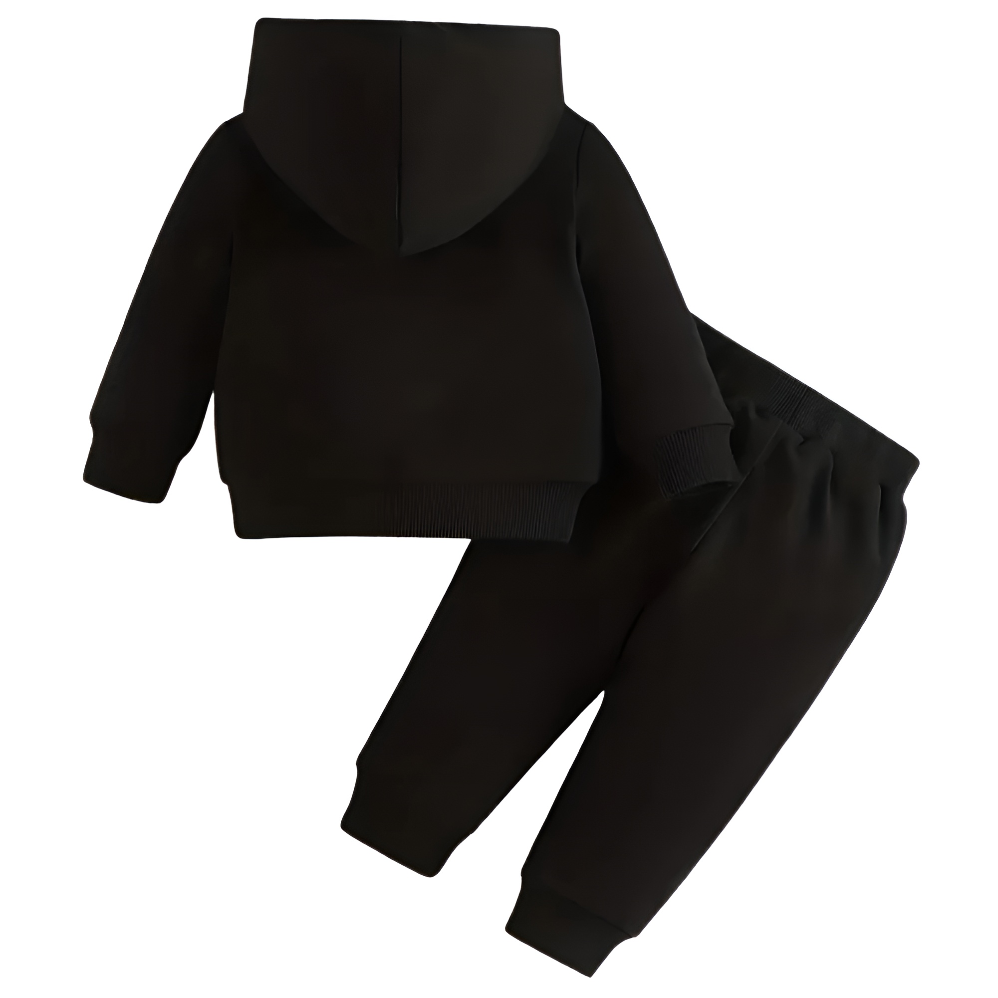 Infant and Toddler Boys and Girls Letter Print Hooded Long Sleeve Sweatshirt and Sweatpants