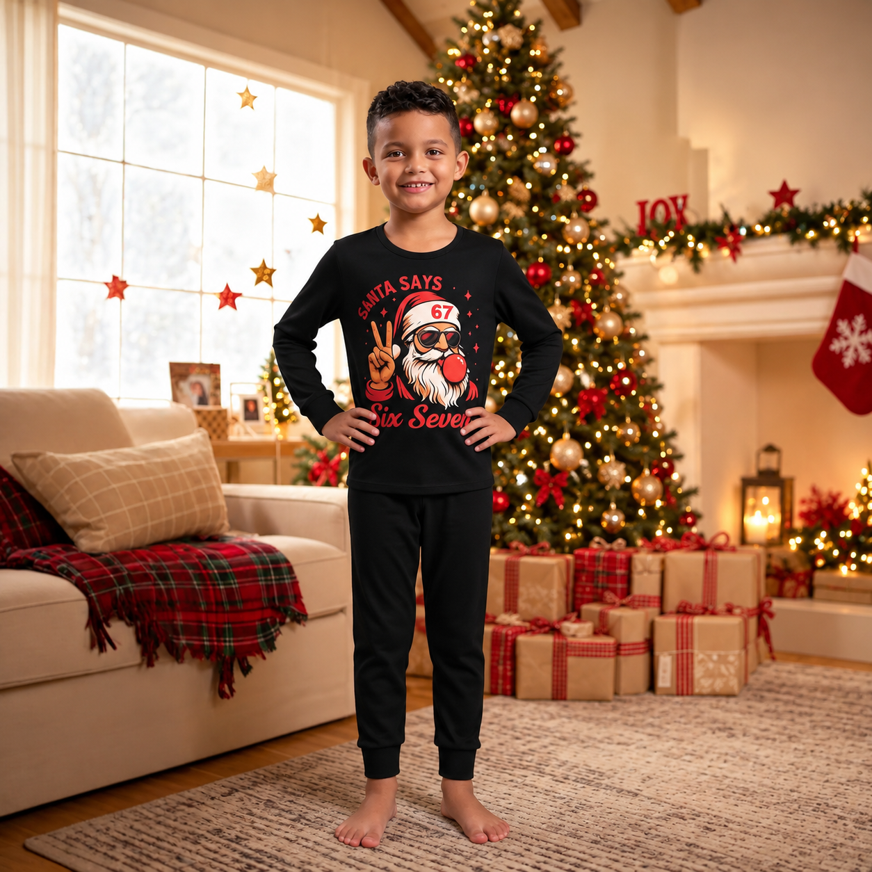 Christmas Viral 67 Pajama Set For Kids