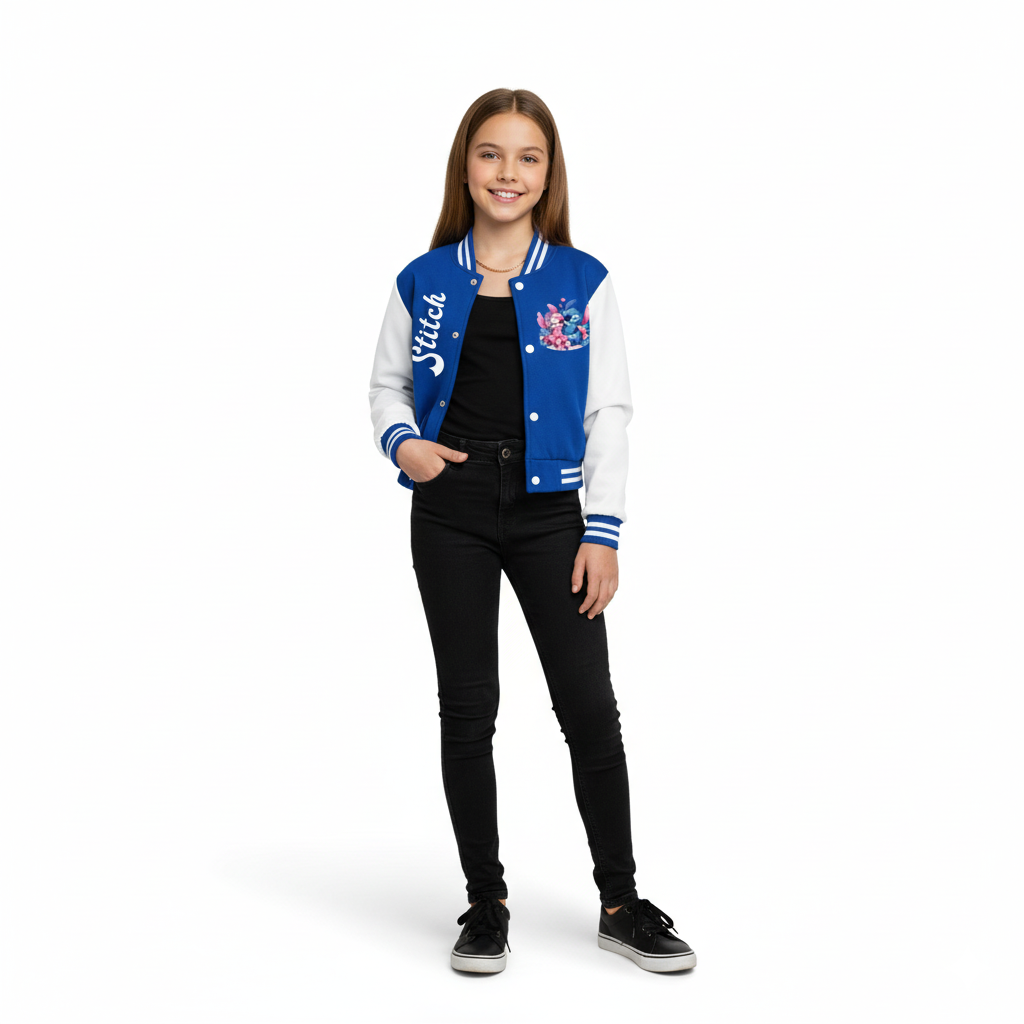 Casual Baseball Jacket For Girls