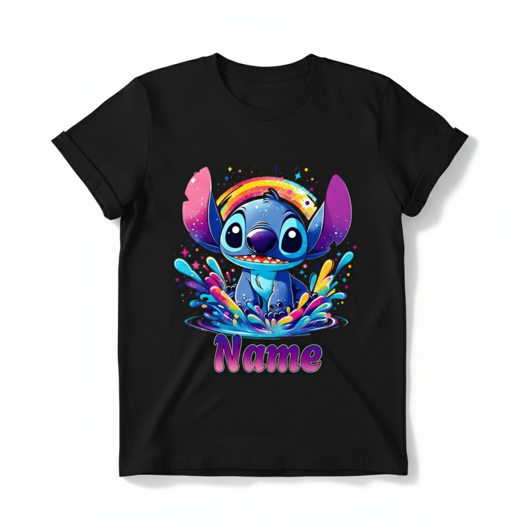 Personalized Kids Cartoon Graphic Short Sleeve T-Shirt