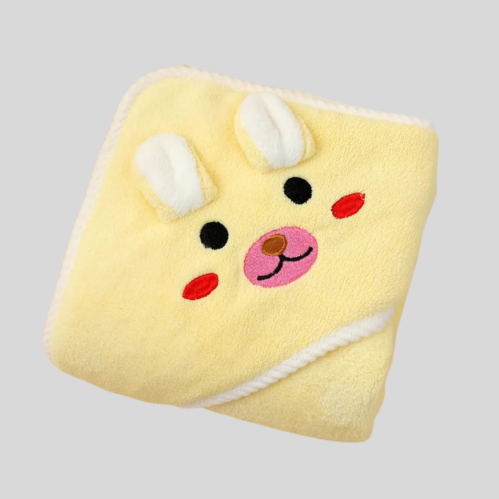 Animal Pattern Hooded Baby Bathrobe