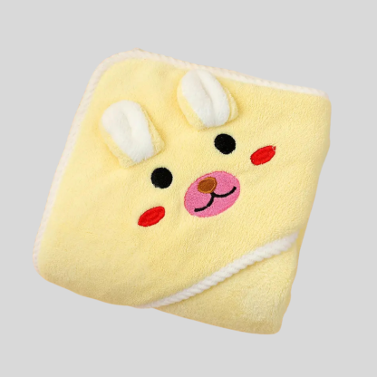 Animal Pattern Hooded Baby Bathrobe