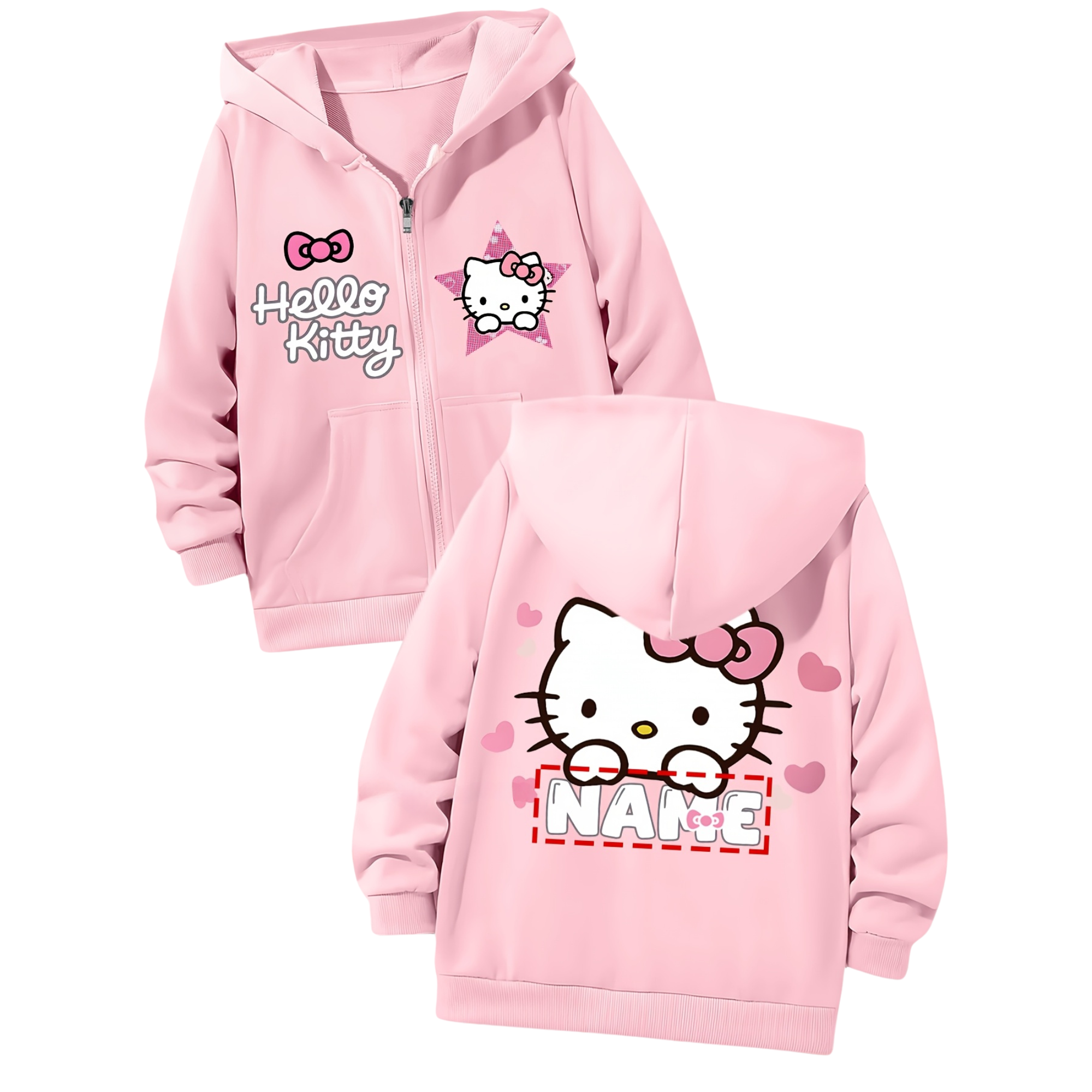 Stylish And Comfortable Hello Kitty Themed Hoodie For Girls