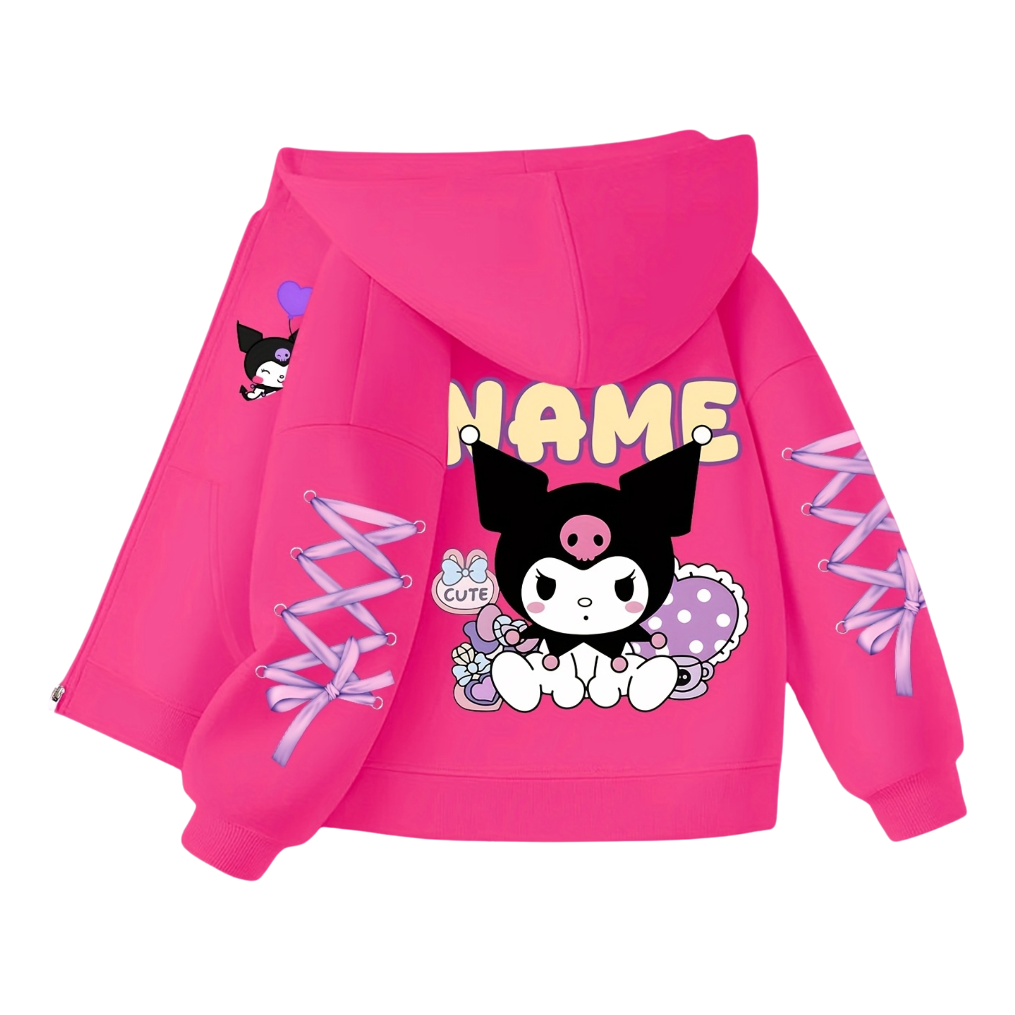 Comfortable Kuromi Themed Hoodie For Girls 