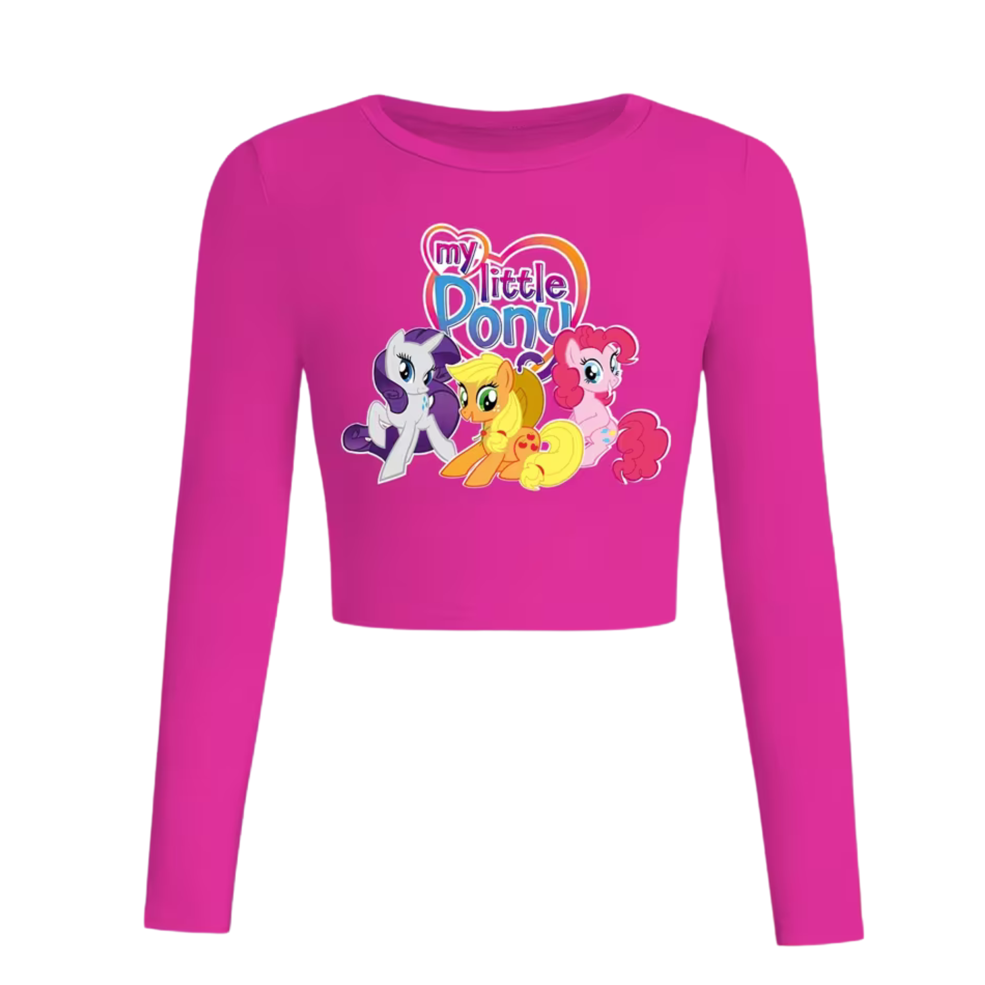 Pinkie Pie Cartoon Graphic Print Long Sleeve T Shirt For Girls