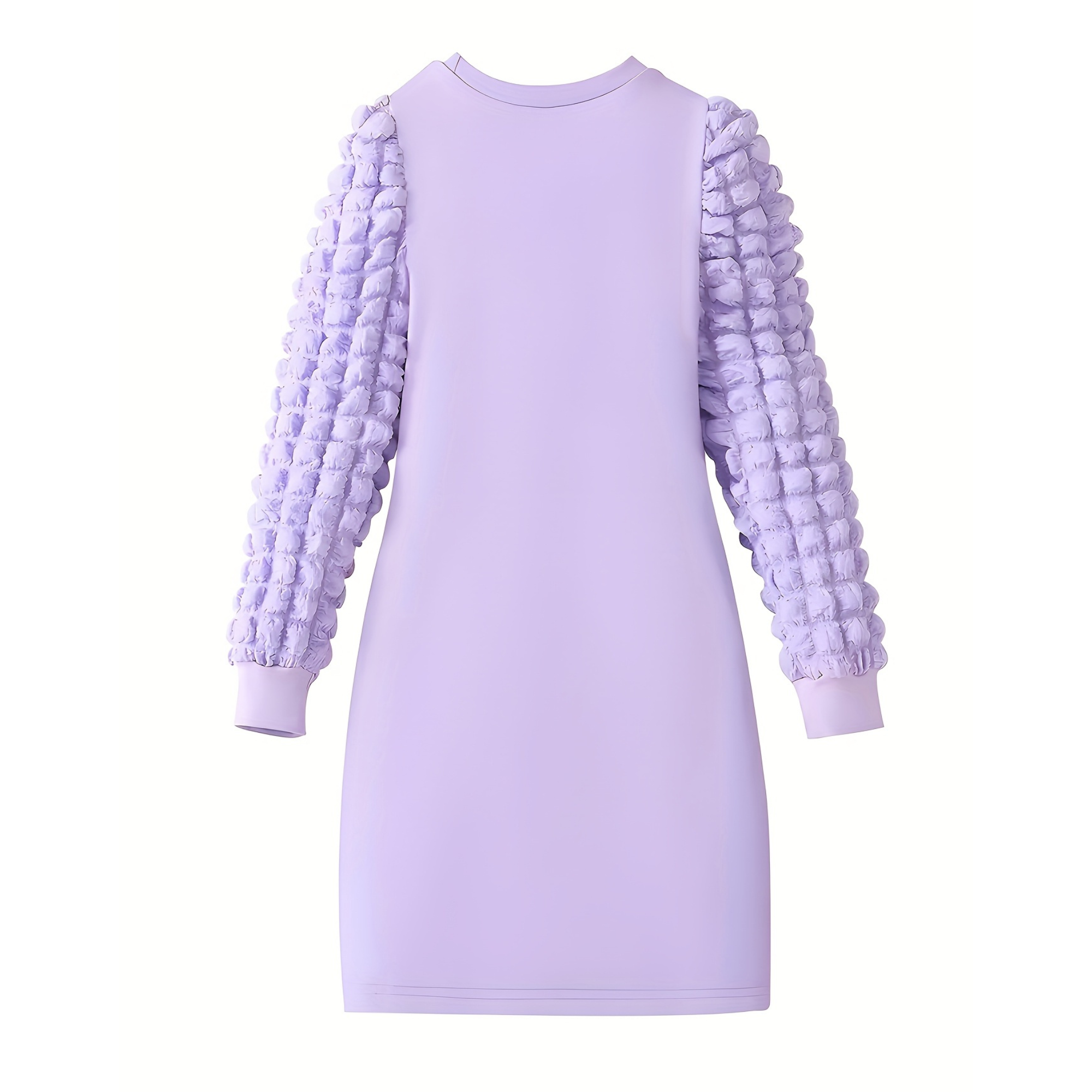 Kuromi Cartoon Printed Puff Sleeve Dress For Girls