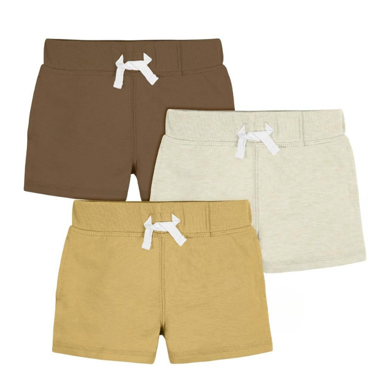 Boys Toddler 3 Pack Of Pull On Knit Shorts