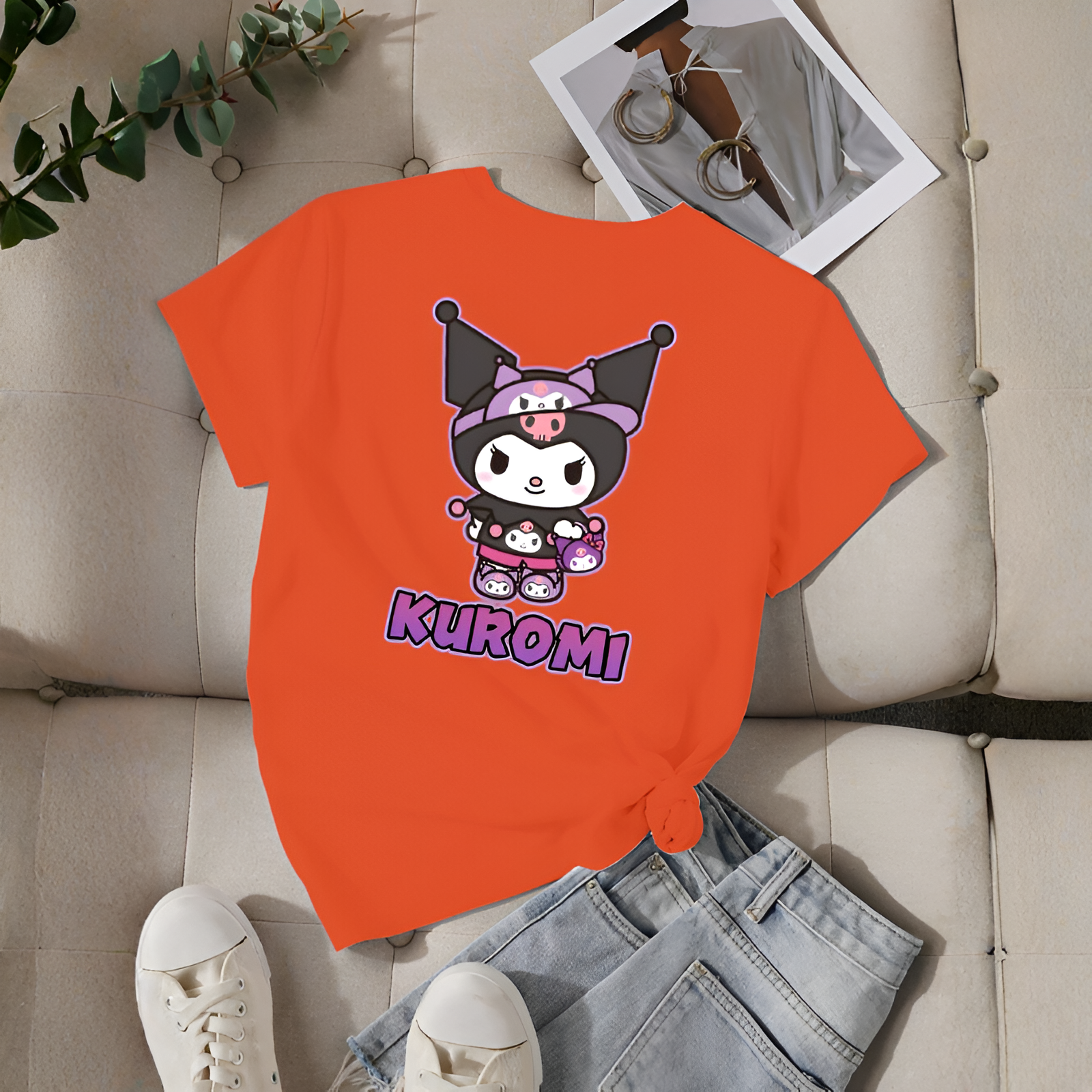 Kuromi Double Sided Printed Short Sleeve T Shirt