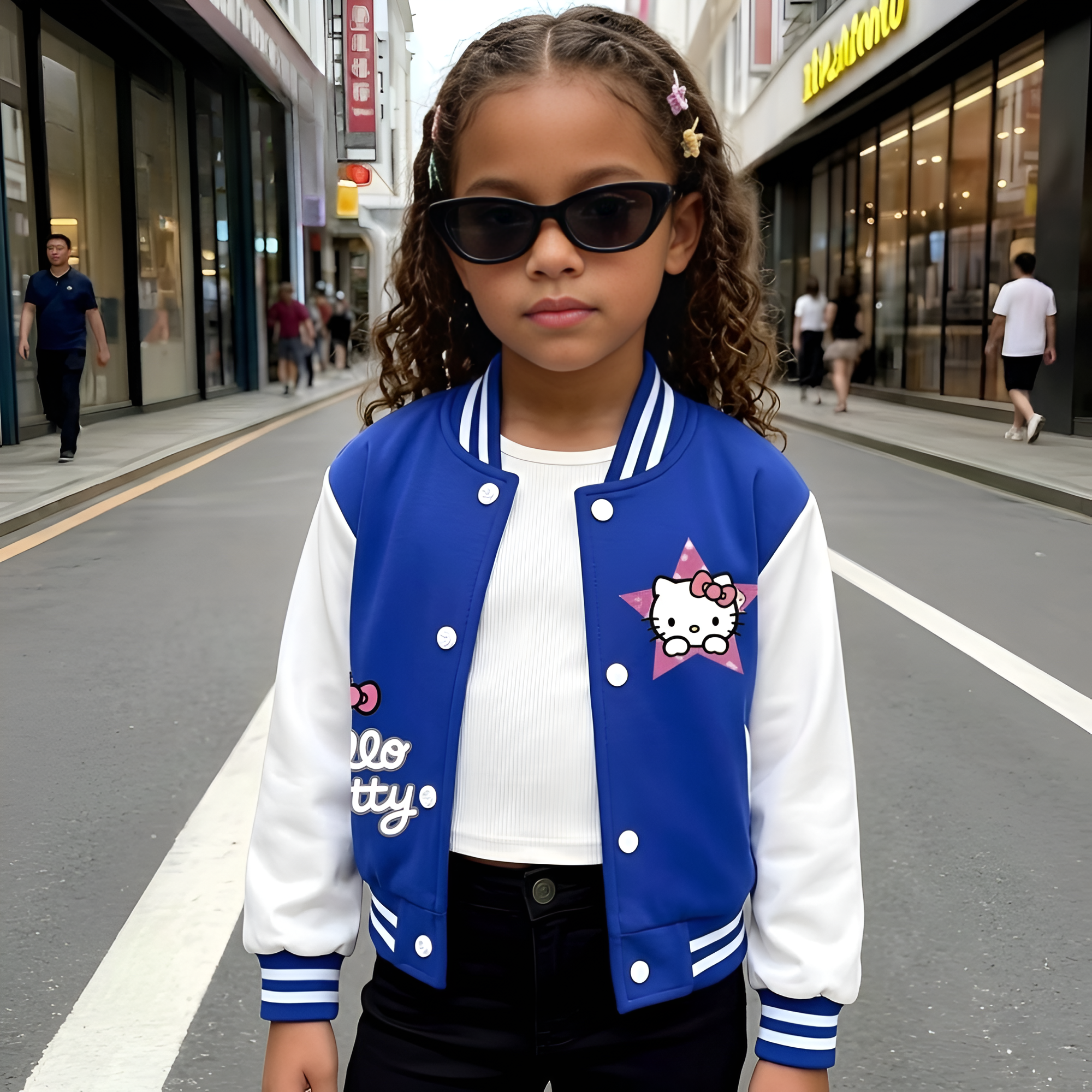 Hello Kitty Themed Lightweight Casual Jacket For Girls 
