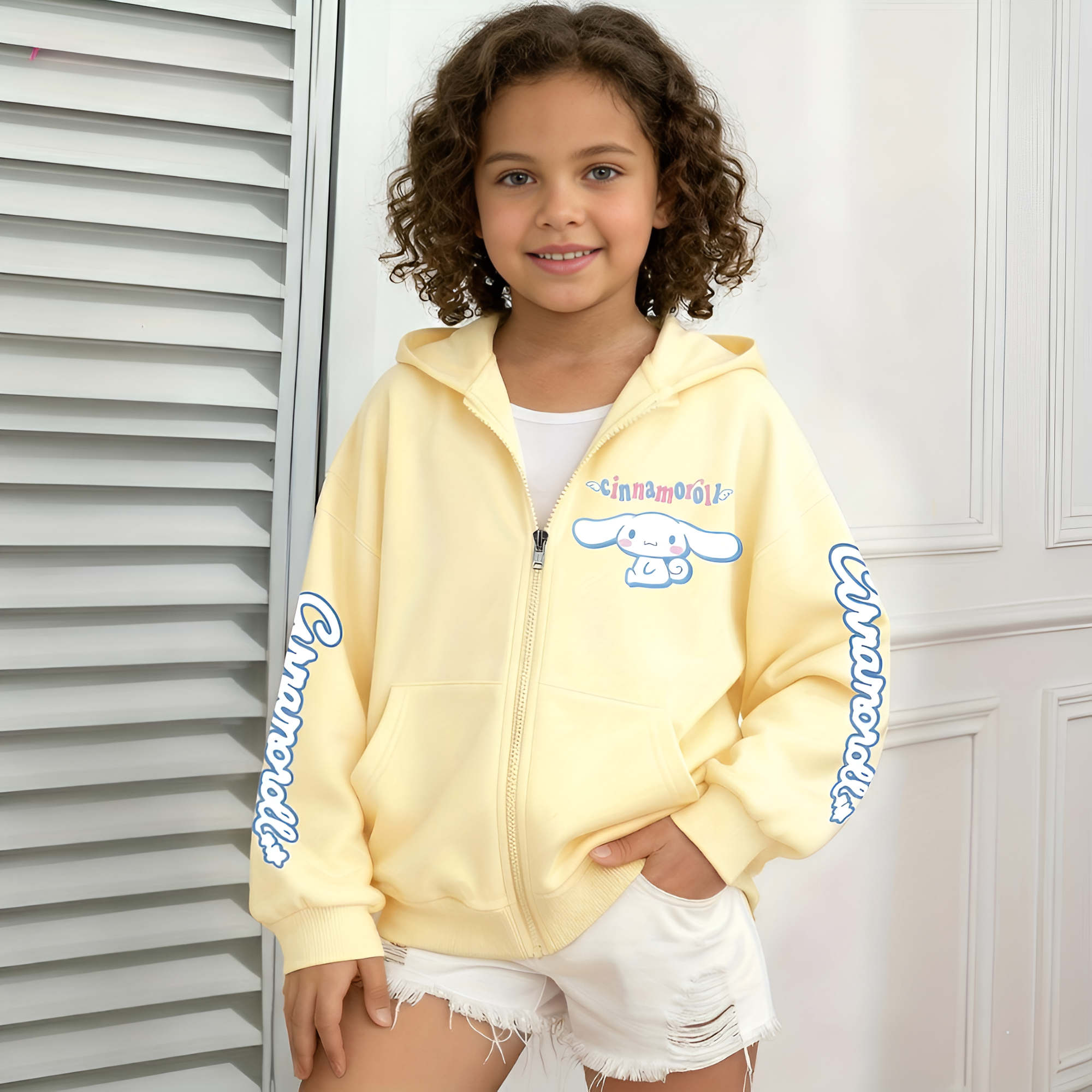 Zippered Hooded Jacket Sweatshirt With Pockets