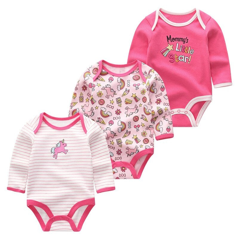 3Pcs Cartoon Printing Baby Rompers Set-Children Cloth Shop