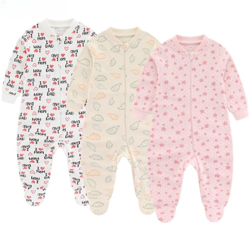 3pcs Newborn Baby Long Sleeves Jumpsuit Set-Children Cloth Shop