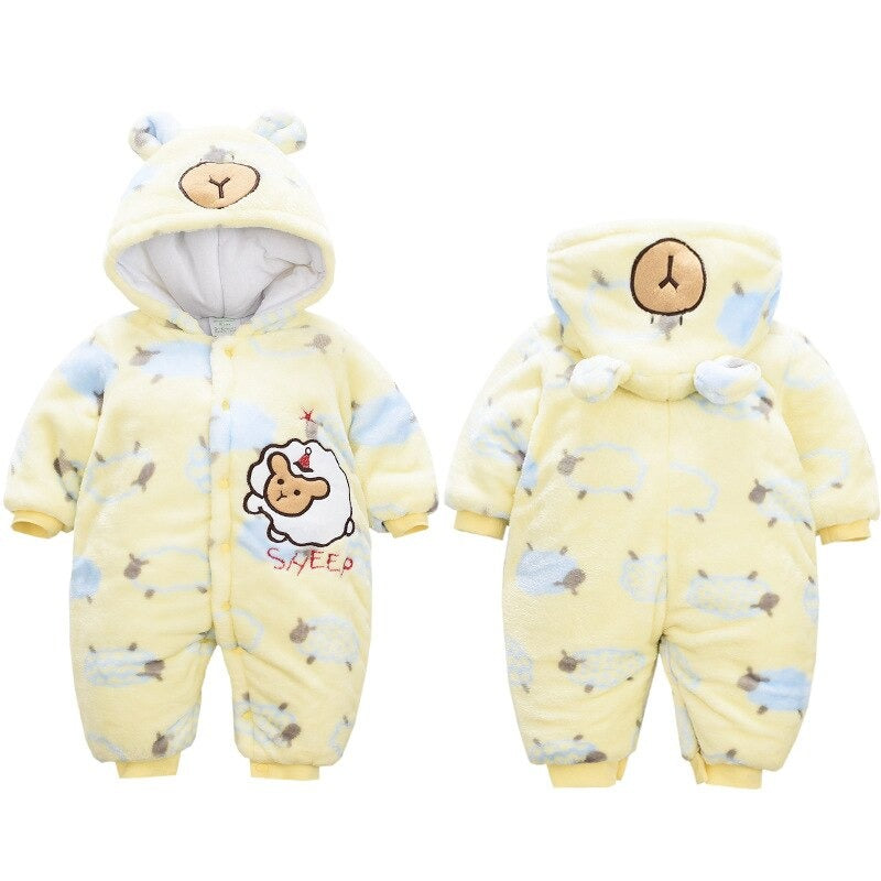 Cartoon Animal Unisex Full Sleeve Baby Romper-Children Cloth Shop