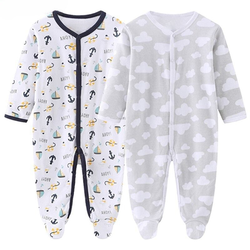 Long Sleeve Pure Cotton Baby Bodysuits-Children Cloth Shop