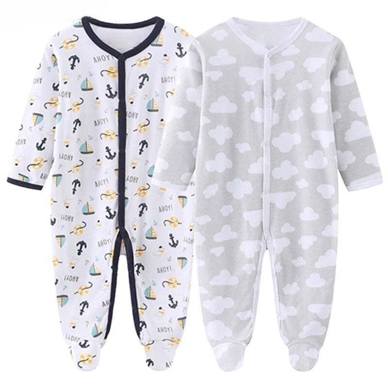 Long Sleeve Pure Cotton Baby Bodysuits-Children Cloth Shop