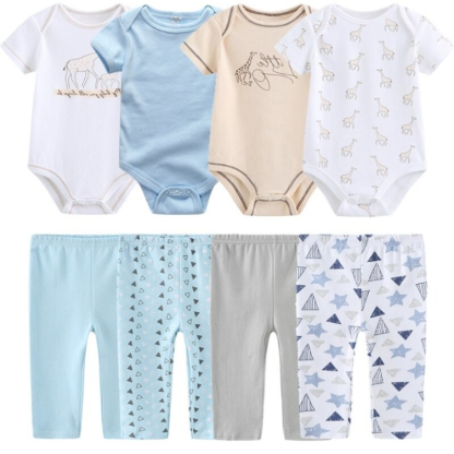 Infant Toddler 4Pcs Jumpsuits And Pants Set-Children Cloth Shop