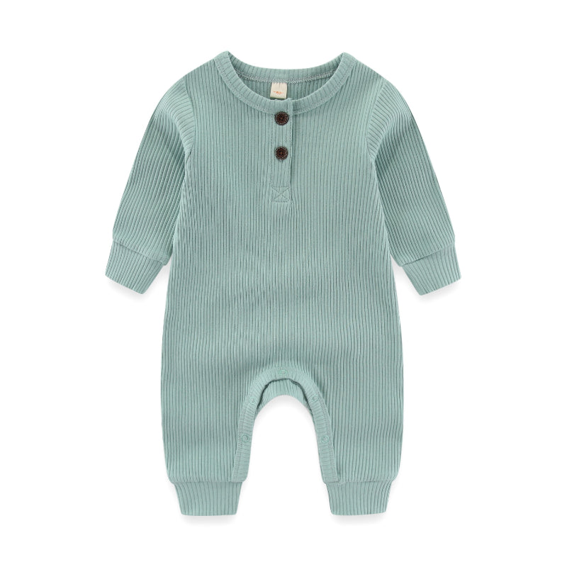 Solid Long Sleeves Cotton Bodysuit For Infants-Children Cloth Shop