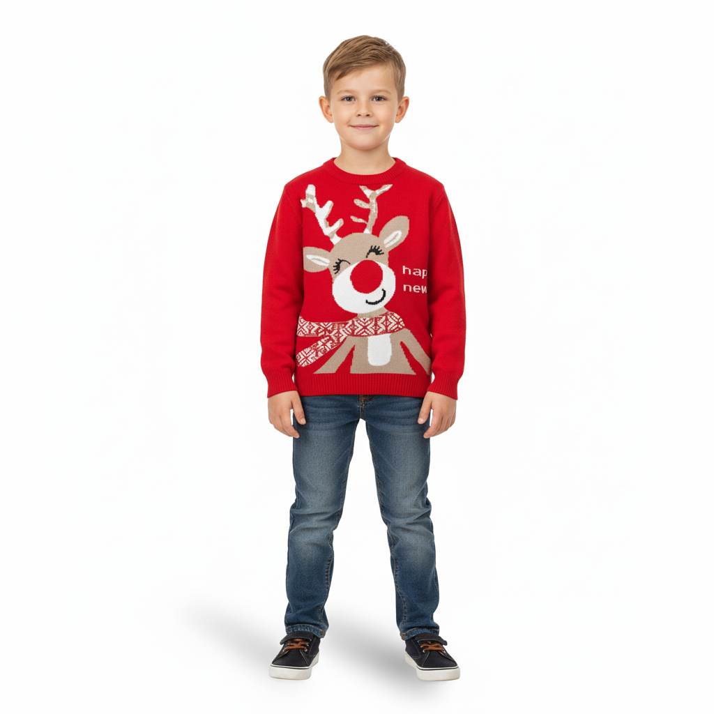 Festive Christmas Knit Sweater For Kids Collection