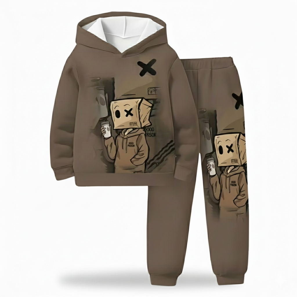 Good Boy Graphic 3D Print Hoodie And Joggers