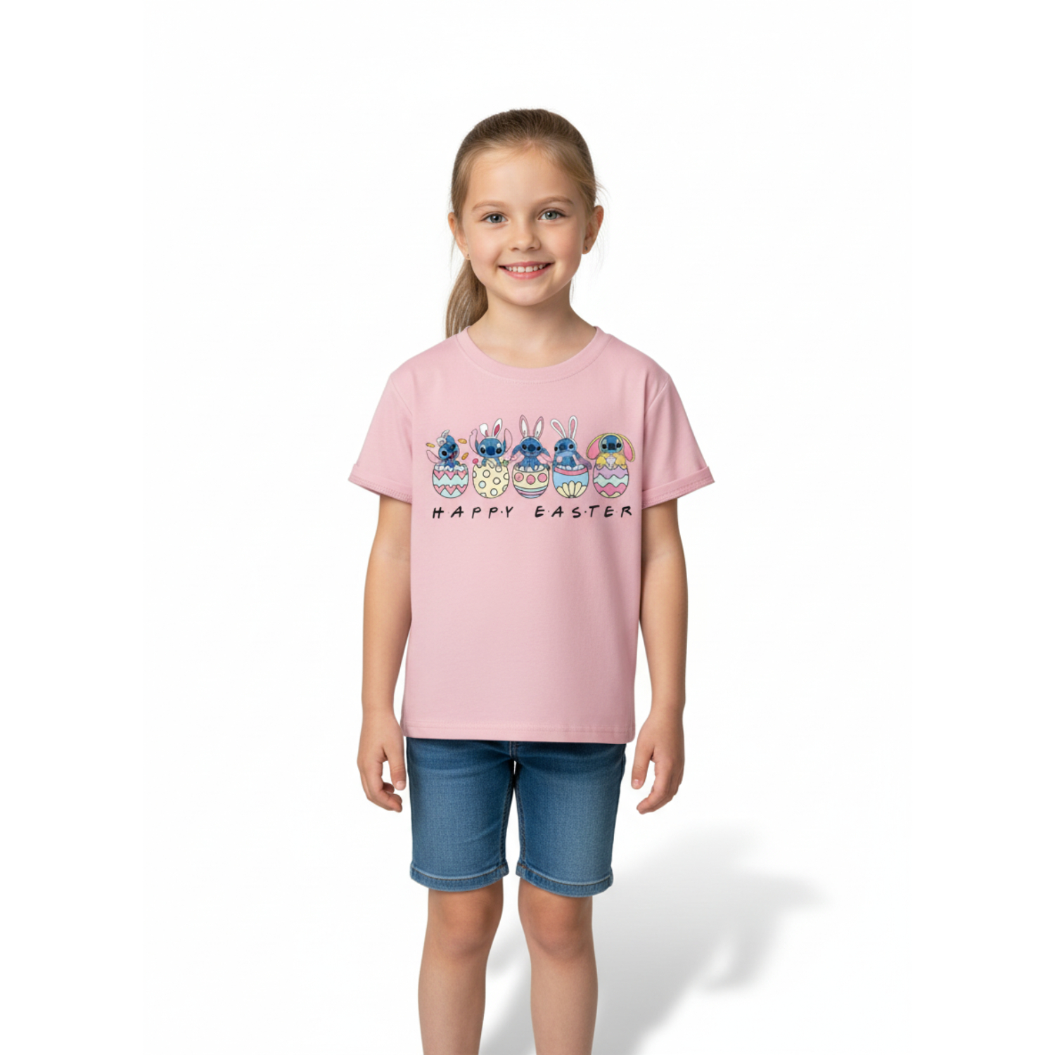 Easter Bunny Cartoon Short Sleeve T Shirt for Kids