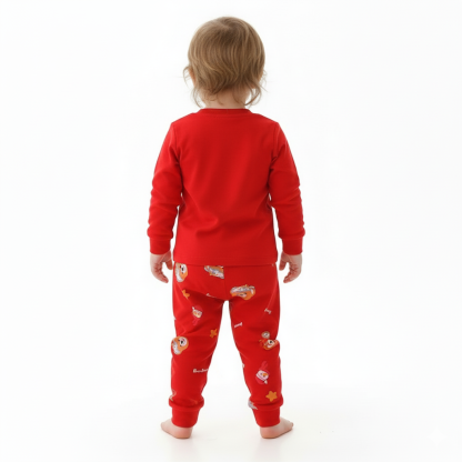 Kids Thermal Christmas Cotton Long Sleeve Pajama Set