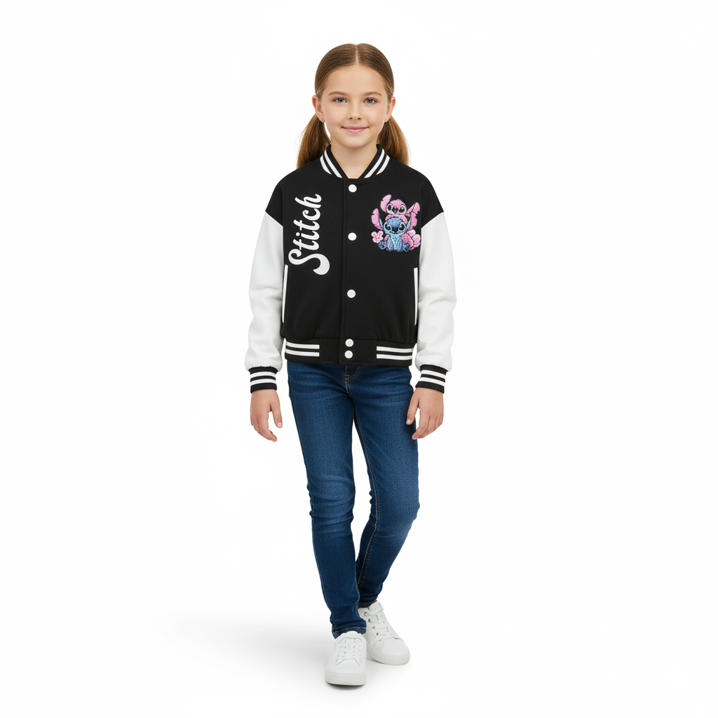 Stitch Girls Baseball Jacket