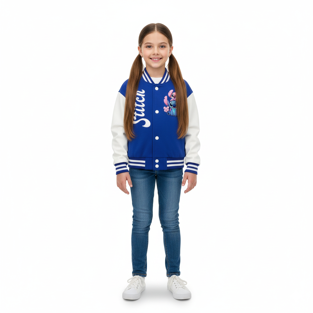 Stitch Girls Baseball Jacket