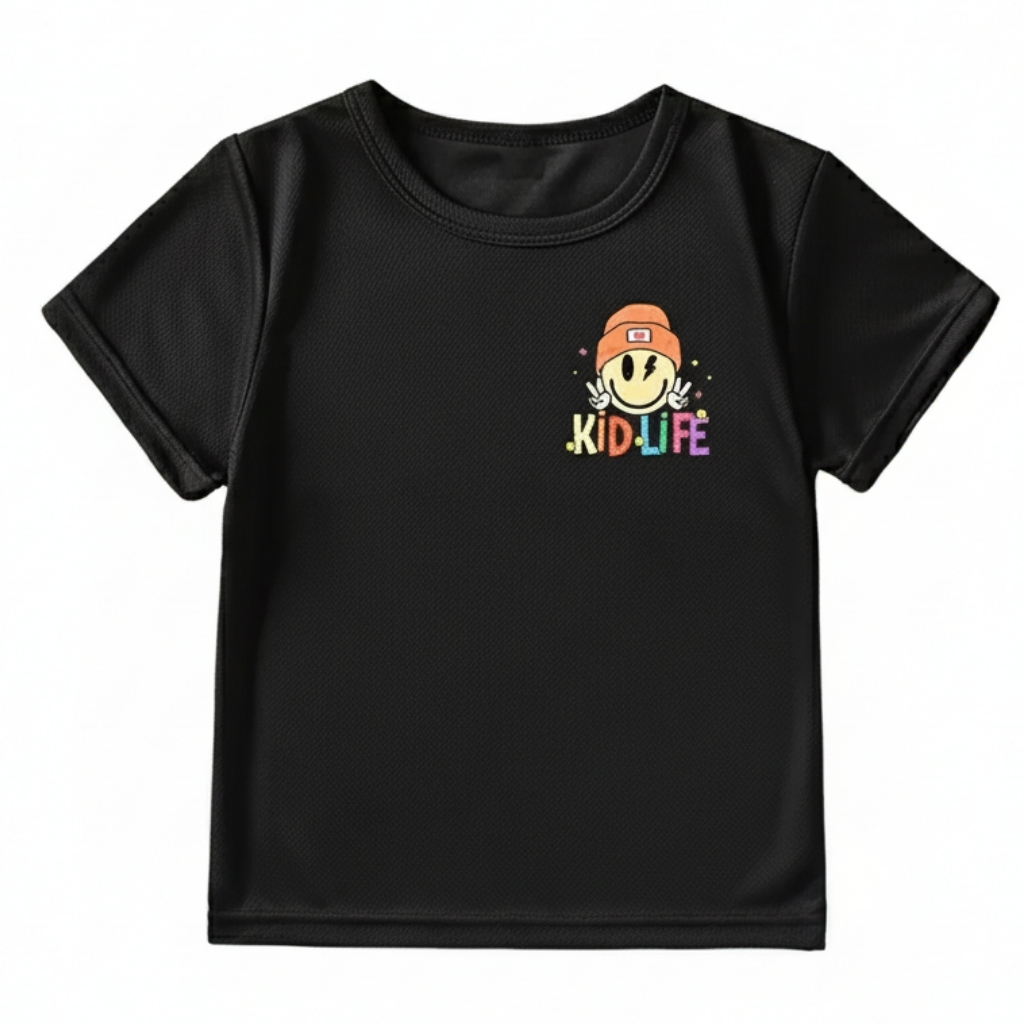 A Little Bit Drama Graphic Print With Cartoon Character T Shirt 