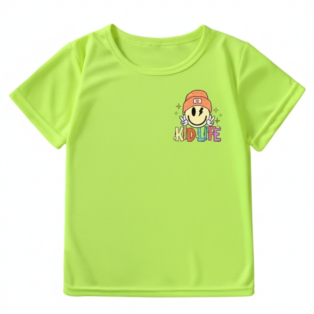 A Little Bit Drama Graphic Print With Cartoon Character T Shirt 