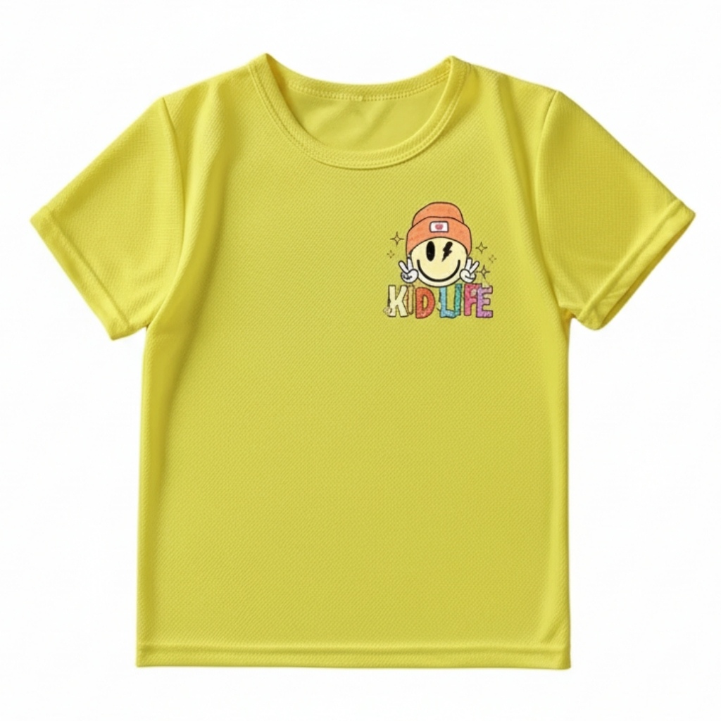 A Little Bit Drama Graphic Print With Cartoon Character T Shirt 