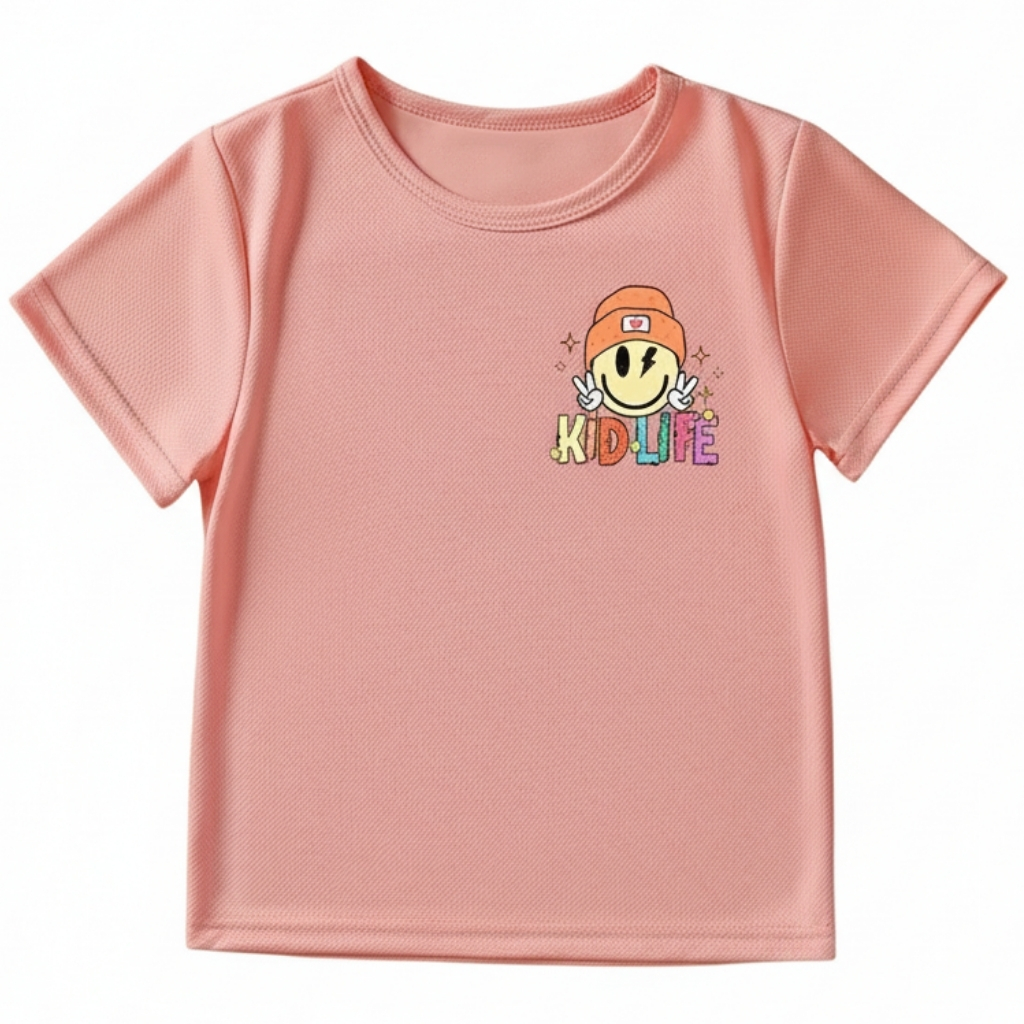 A Little Bit Drama Graphic Print With Cartoon Character T Shirt 