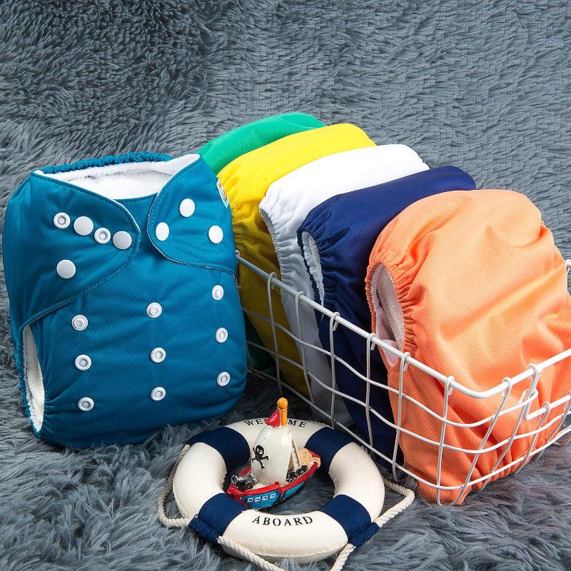 Adjustable Washable Reusable Baby Cloth Diapers For Baby with 6 Pack and 12 Inserts-Children Cloth Shop